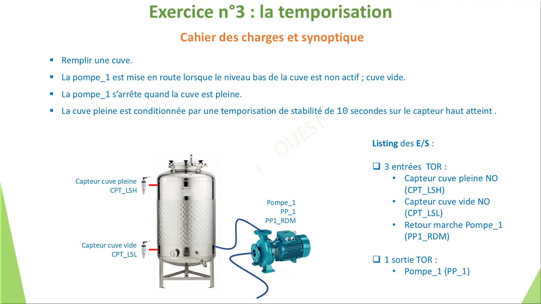 Exercice n°3 : la temporisation